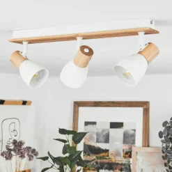 Luminaires Scandinaves-hofstein Plafonnier Kouek Écru, Blanc, 3 lumières