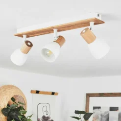 Luminaires Scandinaves-hofstein Plafonnier Kouek Écru, Blanc, 3 lumières