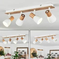 Luminaires Scandinaves-hofstein Plafonnier Kouek Écru, Blanc, 4 lumières