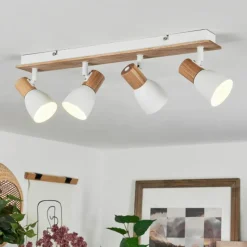 Luminaires Scandinaves-hofstein Plafonnier Kouek Écru, Blanc, 4 lumières