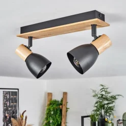 Luminaires Scandinaves-hofstein Plafonnier Kouek Écru, Noir, 2 lumières
