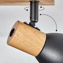 Luminaires Scandinaves-hofstein Plafonnier Kouek Écru, Noir, 3 lumières