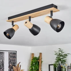 Luminaires Scandinaves-hofstein Plafonnier Kouek Écru, Noir, 3 lumières