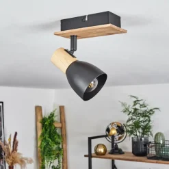 Luminaires Scandinaves-hofstein Plafonnier Kouek Écru, Noir, 1 lumière