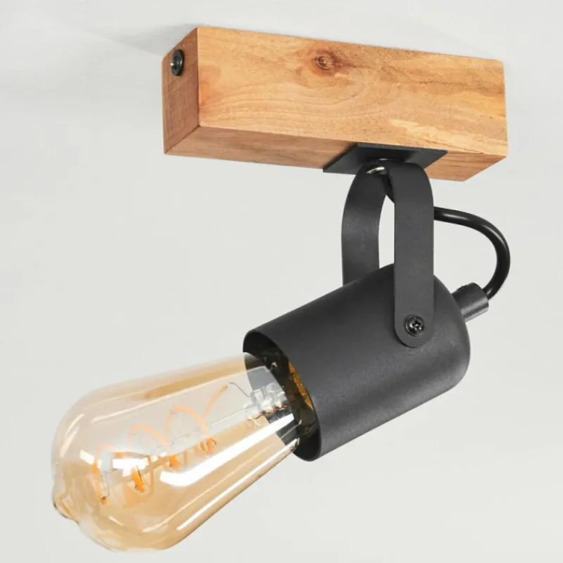 Luminaires Scandinaves-hofstein Plafonnier Kouk Écru, Noir, 1 lumière