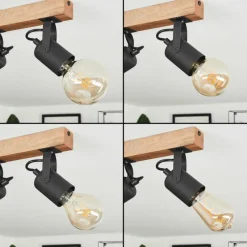 Luminaires Scandinaves-hofstein Plafonnier Kouk Écru, Noir, 3 lumières