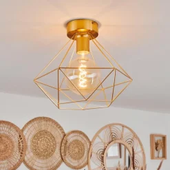 hofstein Plafonnier Koulamon Laiton, 1 lumière* Plafonniers