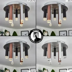 hofstein Plafonnier Krachang LED Aluminium, 1 lumière* Éclairage Led