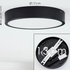 hofstein Plafonnier Kragos LED Noir, 1 lumière