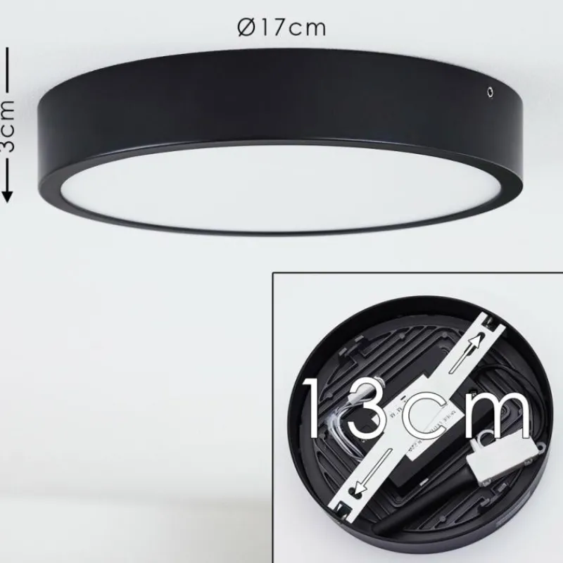 hofstein Plafonnier Kragos LED Noir, 1 lumière