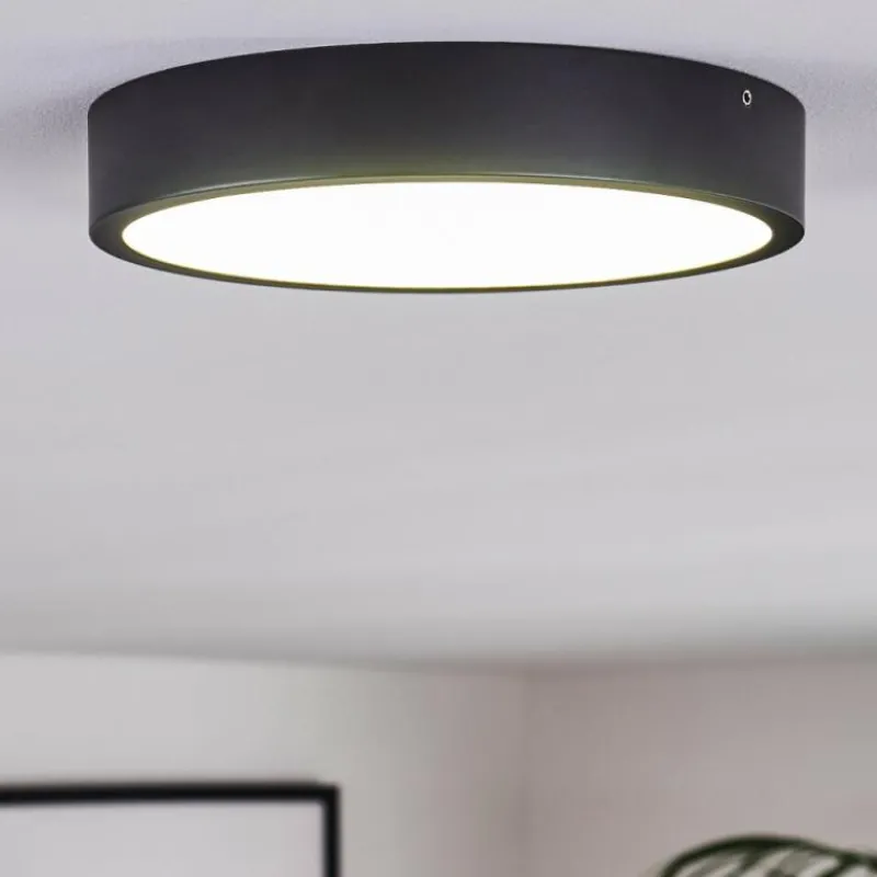 hofstein Plafonnier Kragos LED Noir, 1 lumière