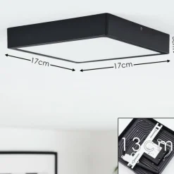 hofstein Plafonnier Kragos LED Noir, Blanc, 1 lumière