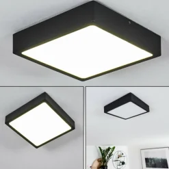 hofstein Plafonnier Kragos LED Noir, 1 lumière