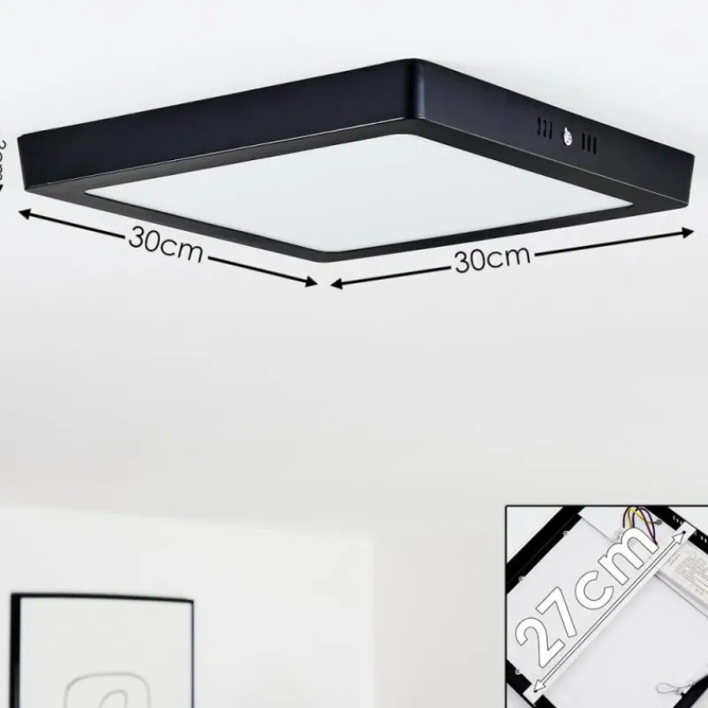 hofstein Plafonnier Kragos Noir, 1 lumière