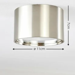 hofstein Plafonnier Kristallo LED Nickel mat, 1 lumière