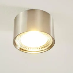 hofstein Plafonnier Kristallo LED Nickel mat, 1 lumière