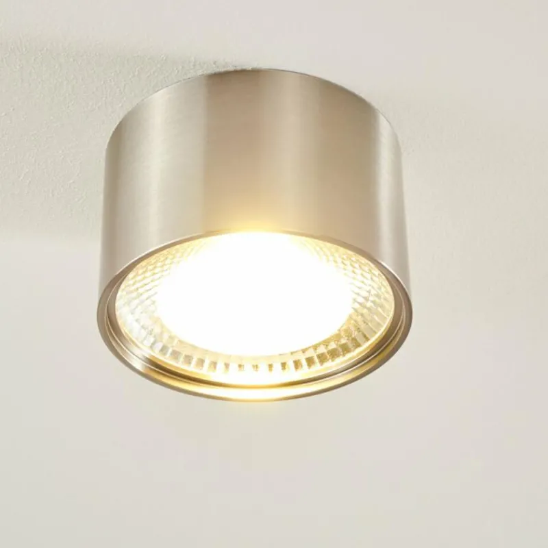 hofstein Plafonnier Kristallo LED Nickel mat, 1 lumière