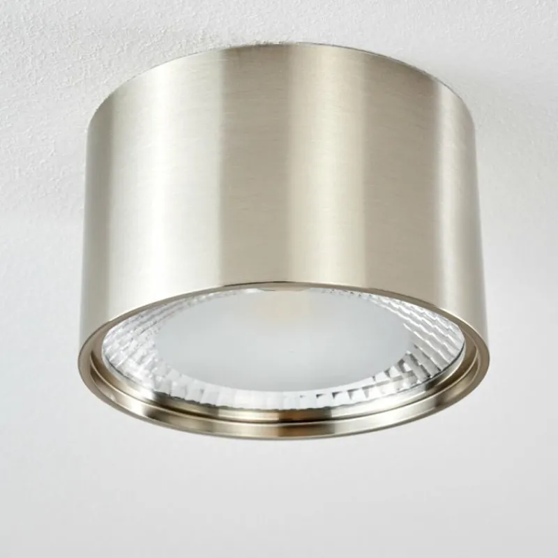 hofstein Plafonnier Kristallo LED Nickel mat, 1 lumière