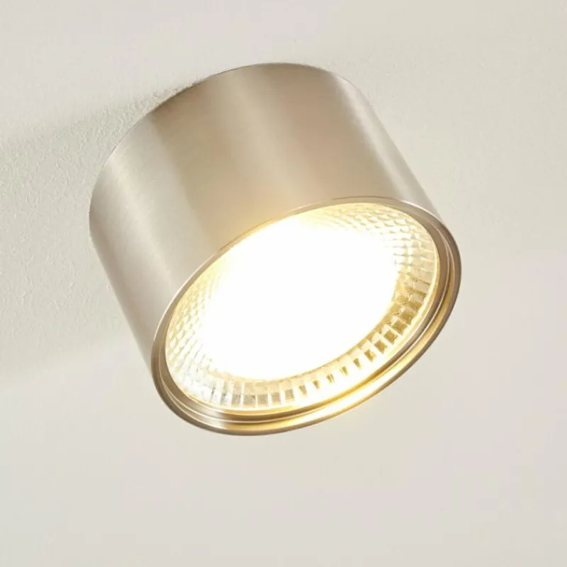 hofstein Plafonnier Kristallo LED Nickel mat, 1 lumière