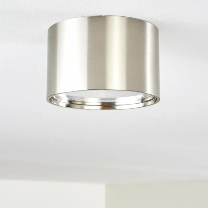 hofstein Plafonnier Kristallo LED Nickel mat, 1 lumière