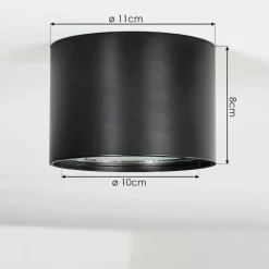 hofstein Plafonnier Kristallo LED Noir, 1 lumière