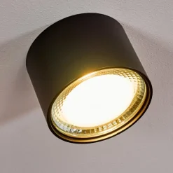 hofstein Plafonnier Kristallo LED Noir, 1 lumière