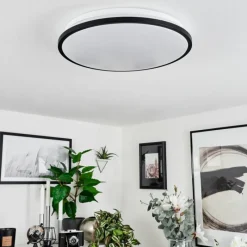 hofstein Plafonnier Kroch LED Blanc, 1 lumière, Télécommandes, Changeur de couleurs