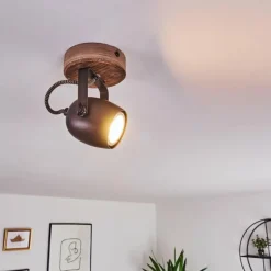 Luminaires Rustiques-hofstein Plafonnier Kuah Noir, 1 lumière