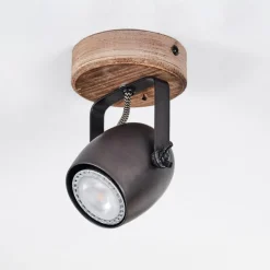 Luminaires Rustiques-hofstein Plafonnier Kuah Noir, 1 lumière