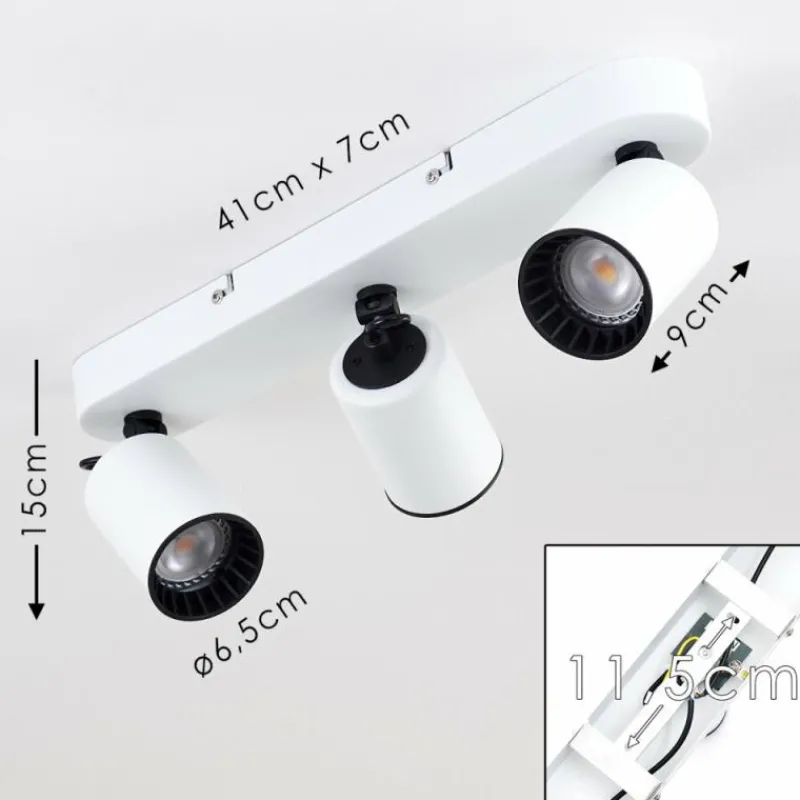 hofstein Plafonnier Kullaberg Blanc, 3 lumières