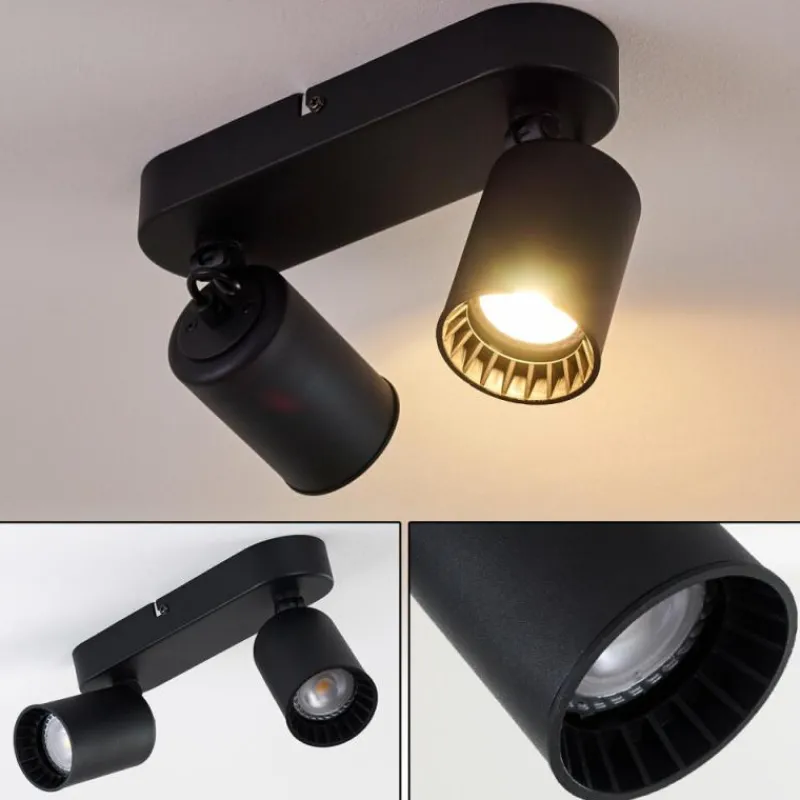 hofstein Plafonnier Kullaberg Noir, 2 lumières