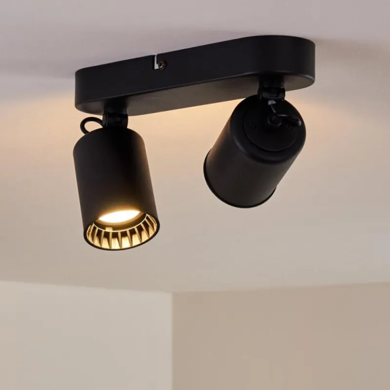 hofstein Plafonnier Kullaberg Noir, 2 lumières