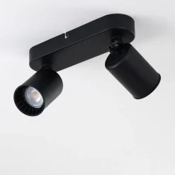 hofstein Plafonnier Kullaberg Noir, 2 lumières