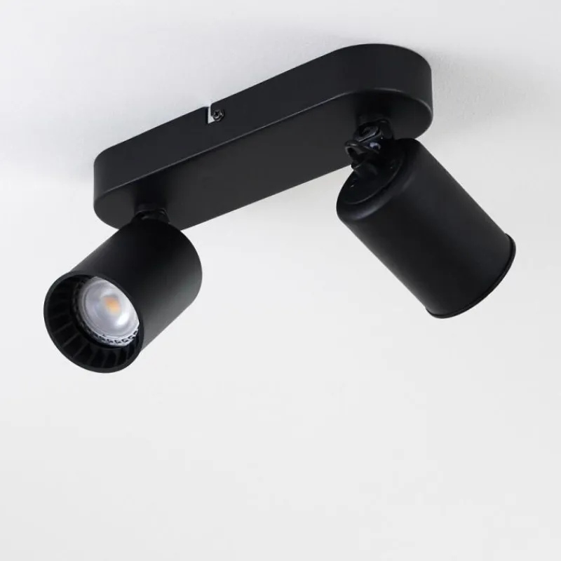 hofstein Plafonnier Kullaberg Noir, 2 lumières