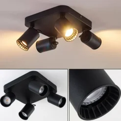 Lampes Vintages & Rétros-hofstein Plafonnier Kullaberg Noir, 4 lumières