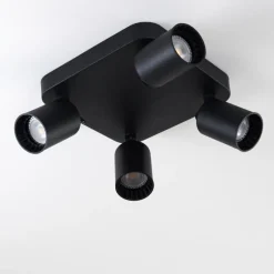 Lampes Vintages & Rétros-hofstein Plafonnier Kullaberg Noir, 4 lumières