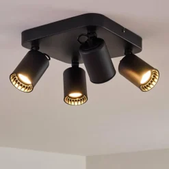 Lampes Vintages & Rétros-hofstein Plafonnier Kullaberg Noir, 4 lumières