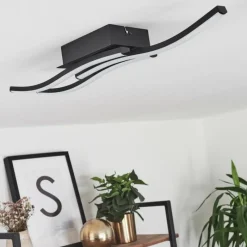 hofstein Plafonnier Kumahu LED Noir, 1 lumière