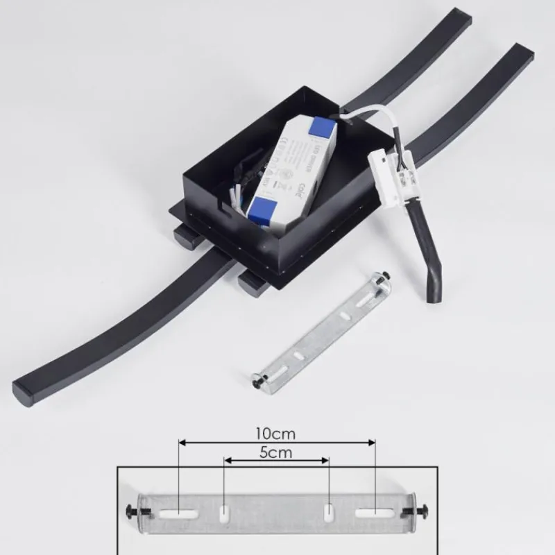 hofstein Plafonnier Kumahu LED Noir, 1 lumière