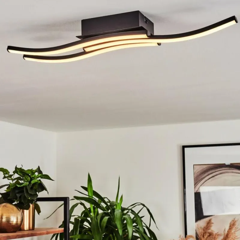 hofstein Plafonnier Kumahu LED Noir, 1 lumière