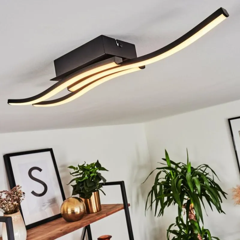 hofstein Plafonnier Kumahu LED Noir, 1 lumière