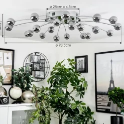 hofstein Plafonnier Lacosse LED Chrome, 21 lumières