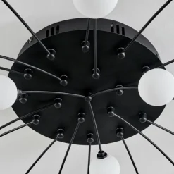 hofstein Plafonnier Lacosse LED Noir, 21 lumières