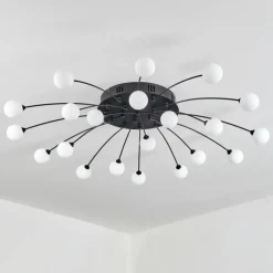 hofstein Plafonnier Lacosse LED Noir, 21 lumières