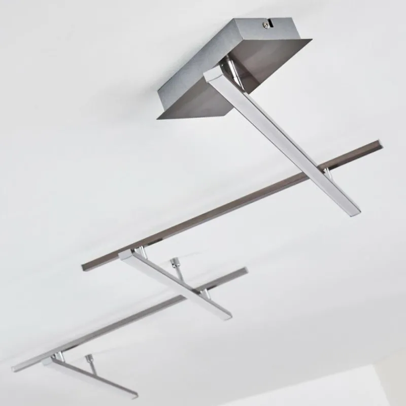 hofstein Plafonnier Lacure LED Nickel mat, 5 lumières* Éclairage Led