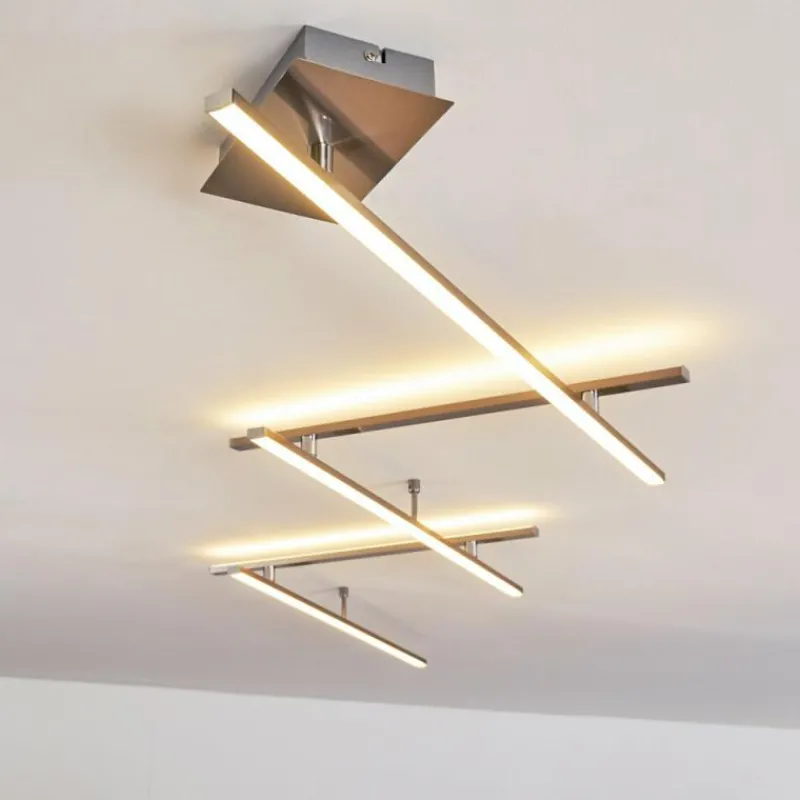 hofstein Plafonnier Lacure LED Nickel mat, 5 lumières* Éclairage Led