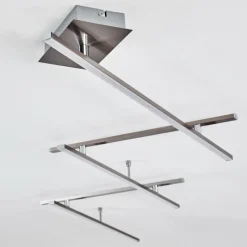 hofstein Plafonnier Lacure LED Nickel mat, 5 lumières* Éclairage Led