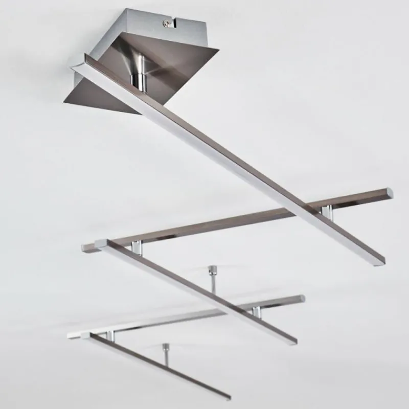 hofstein Plafonnier Lacure LED Nickel mat, 5 lumières* Éclairage Led