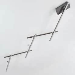 hofstein Plafonnier Lacure LED Nickel mat, 5 lumières* Éclairage Led