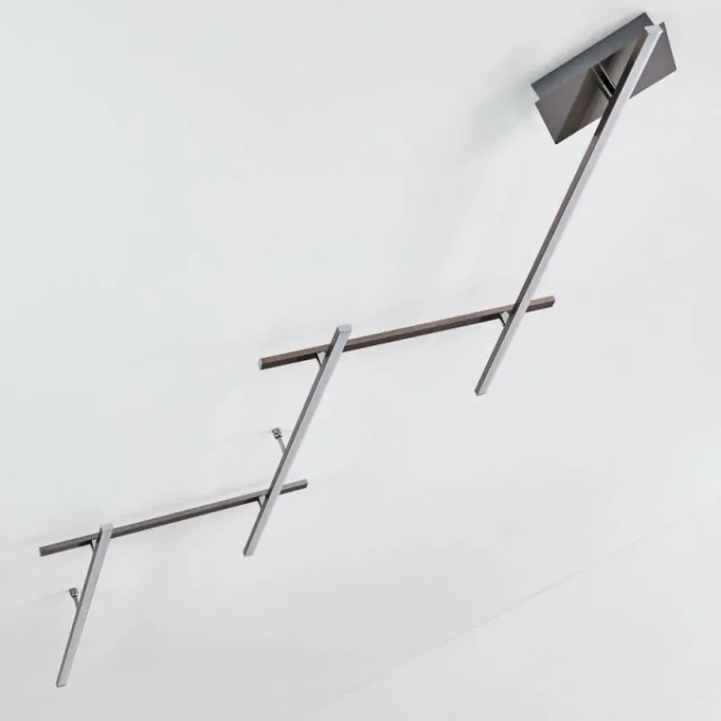 hofstein Plafonnier Lacure LED Nickel mat, 5 lumières* Éclairage Led